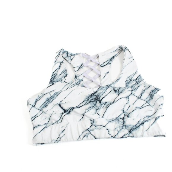 JustFab Active Sports Bra - Marble Swirl -XL - Picture 7 of 8